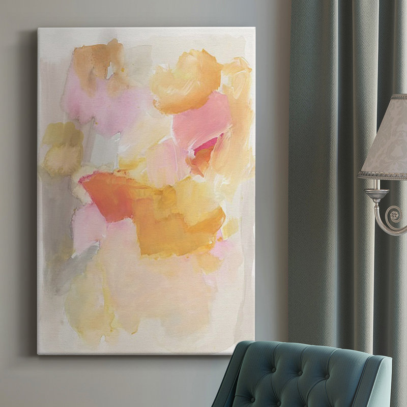 «Warm Petals I» sur toile, H 36 po x l 24 po x P 1 po