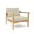 Ensemble de conversation teck avec coussins sunbrella 3 pièces relaxing deep Thorin