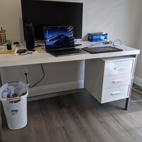 Wade Logan® Bansilal Computer Desk, Home Office, Laptop, Left, Right  Set-Up, Storage Drawers, 60L, Metal, Laminate & Reviews