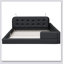 Lit plateforme tapissier avec 2 lampes de lecture-1513530085