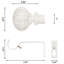 Tringle à rideaux simple réglable Jacarion de largeur totale x 1 po de diamètre-446974658-446974661