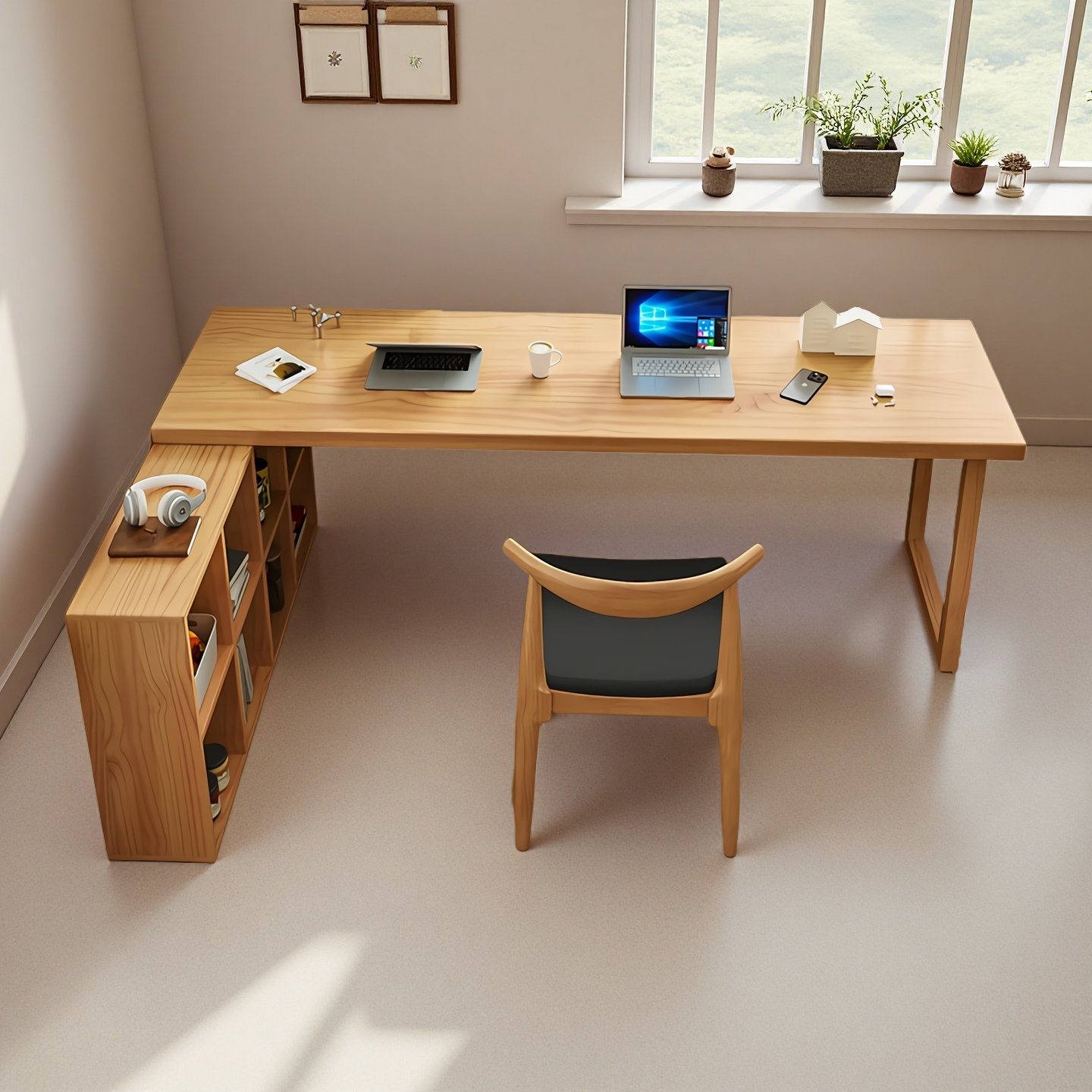 Multifunctional Simple Hokku Designs Simple Solid Wood Multifunctional Desk - Wayfair Canada