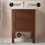 Meuble-lavabo autoportant 24 po Nadar en chêne brun avec comptoir Nadar-659734148-659734167
