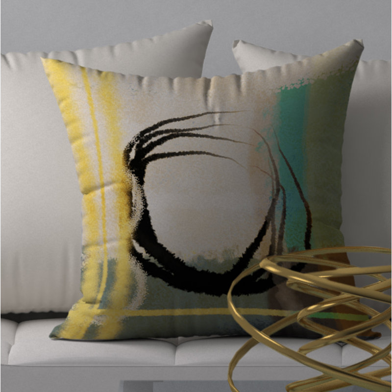 Housse de coussin carrée décorative à la mode et garnissage, 24 po x 24 po