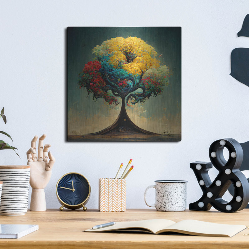 Arbre de vie 16 par Ray Heere, H 12 po x l 12 po