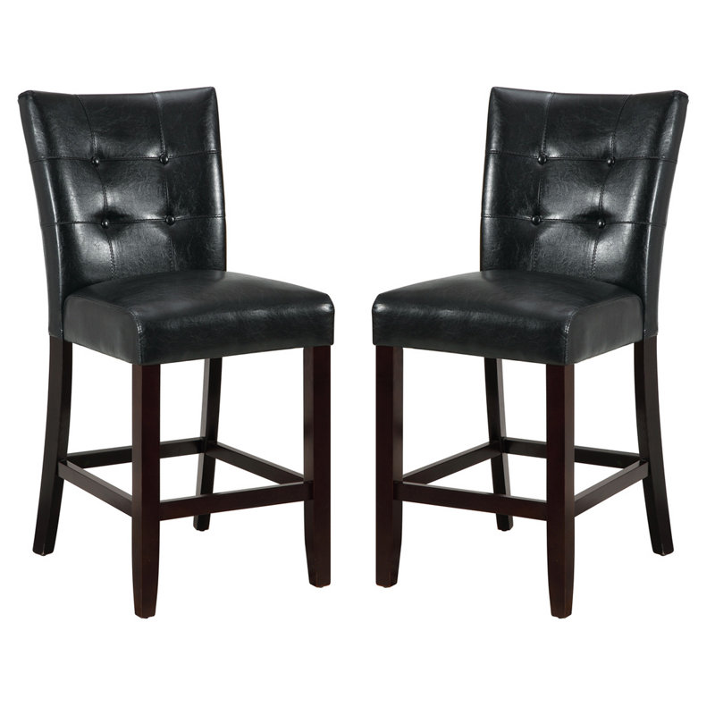 Chaise d'appoint rembourrée noire Juelian, Noir