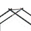 Structure de lit double sur le toit en fer noir avec quatre lumières DEL de couleur, longueur de 78,5 po, largeur de 55,9 po, hauteur de 58,4 po, limite de poids de 350 lb, conception sécuritaire pour 58,4 po de couleur, charge, assemblage rapide-1292809931-1292809932