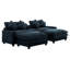 Canapé modulaire à 4 places, double coussin, hublots, porte-gobelets et repose-pieds amovible-420075959