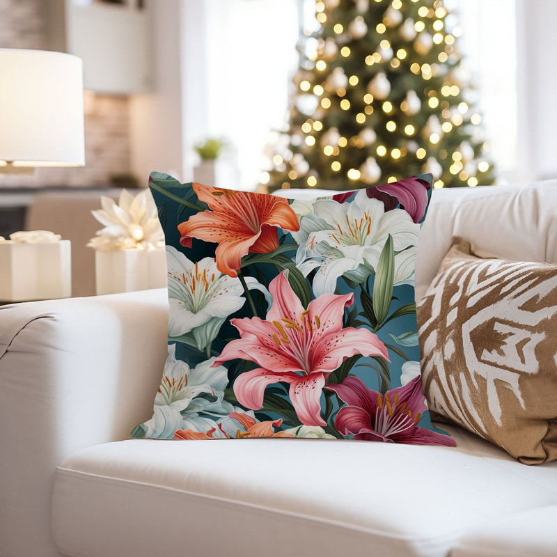 Floral Lily Flowers XVI Tropical, 18"H x 18"W