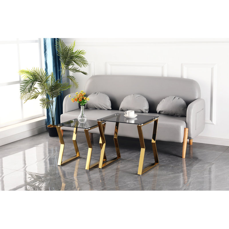 Table de bout Ronnell, Doré