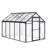 6x10 ft Polycarbonate Greenhouse Upgraded handle model - Heavy-Duty Aluminum Walk-in Garden House with Roof Vent & Lockable Sliding Door - UV Protection & Snow Load Resistant - Integrated Drainage for Backyard, Patio, Lawn, Gray-125096562-125096561