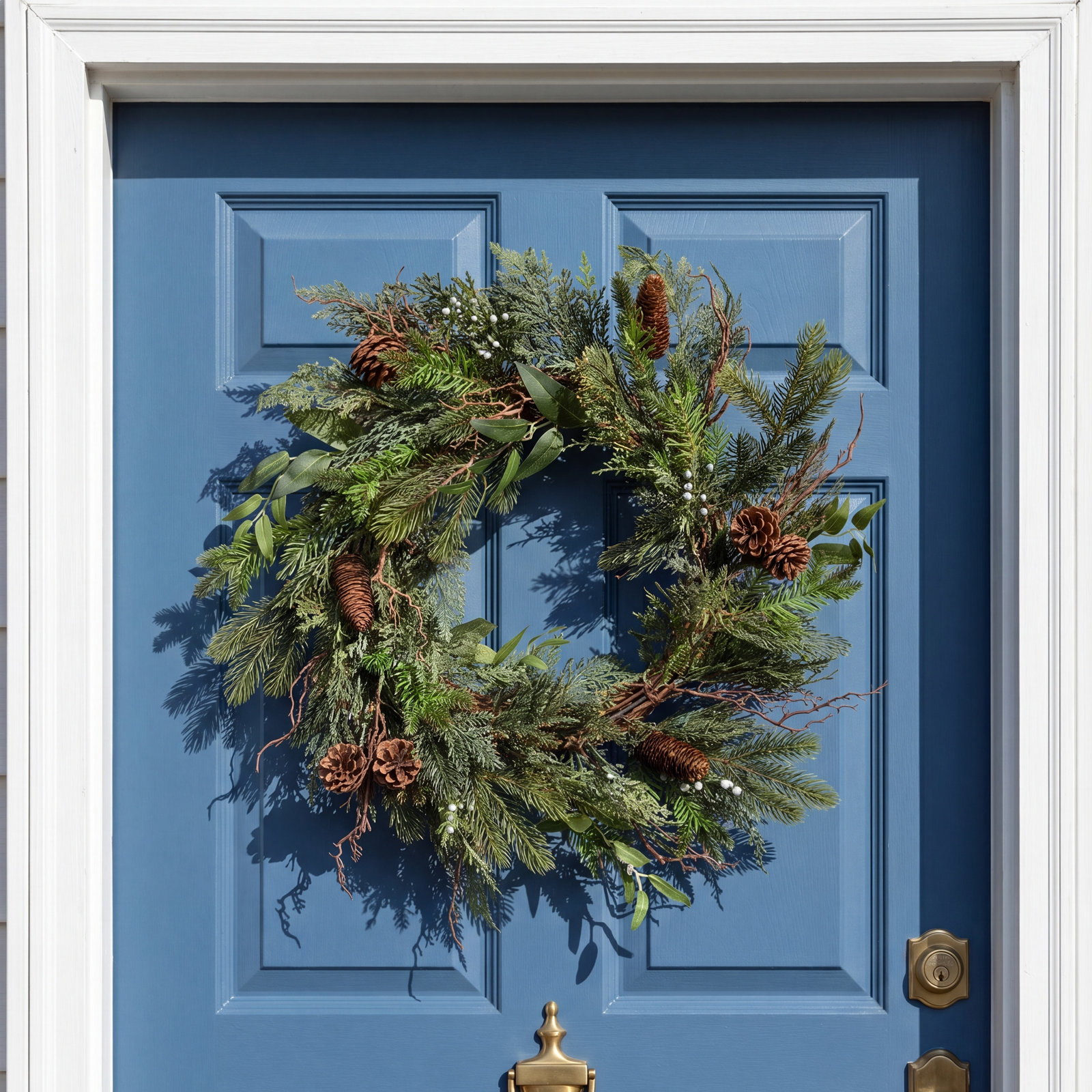 24'' Faux Cedar Polyethylene Plastic Wreath