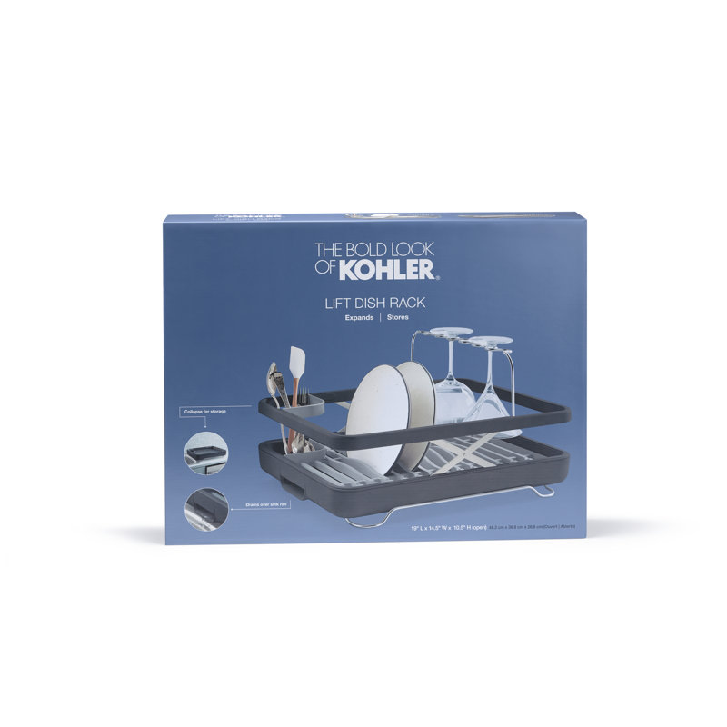Stainless Steel Countertop Dish Rack, Charcoal