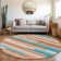 Premium Machine Washable Prisco Orange Rug