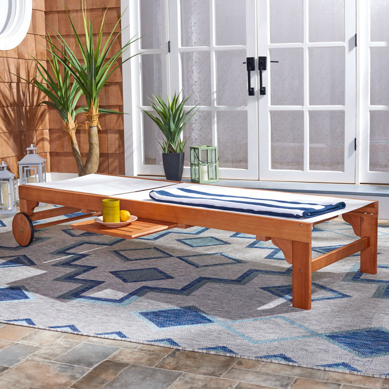 Chaise longue inclinable Lombardo, Naturel / beige