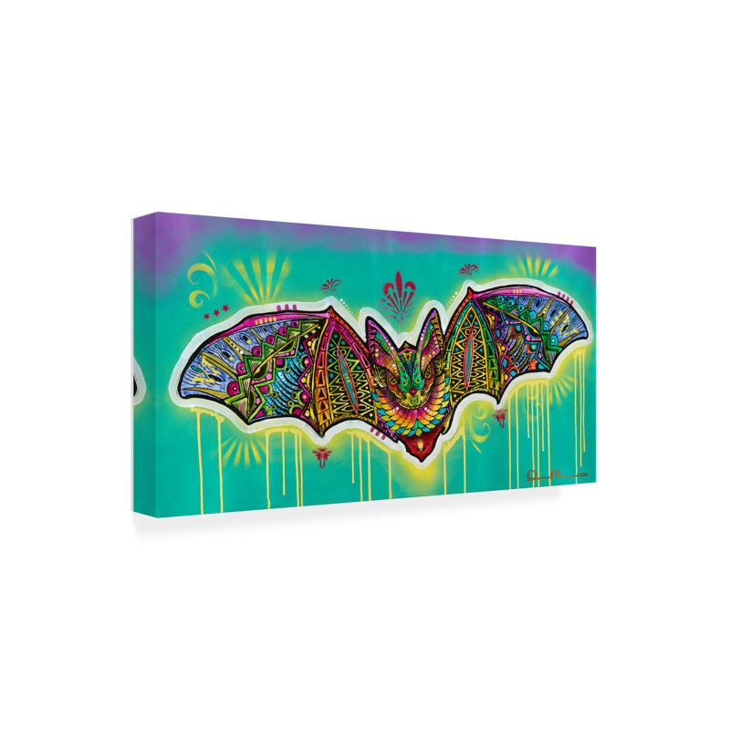 Chauve-souris chaman Harue, reproduction d'art sur toile, H 24 po x l 47 po x P 2 po