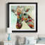 Girafe - cadre photo, impression sur papier-1270571554-1270571553