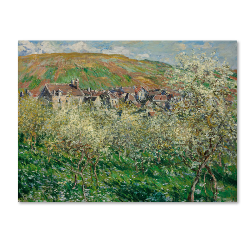 « floraling plum trees », reproduction sur toile tendue, H 14 po x l 19 po