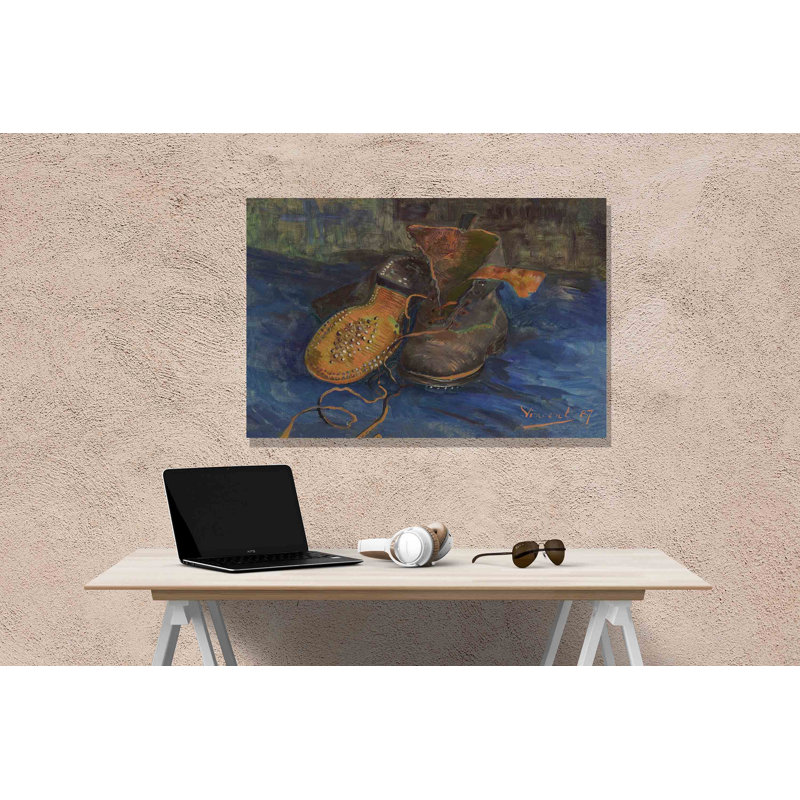 A Pair Of Boots by Vincent Van Gogh - Wrapped Canvas Painting, 20cm H x 30cm W x 18cm D