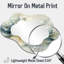 Vortex gris et blanc I de Dreams I - miroir asymétrique abstrait irrégulier, miroir mural moderne, imprimé sur métal-2077207874