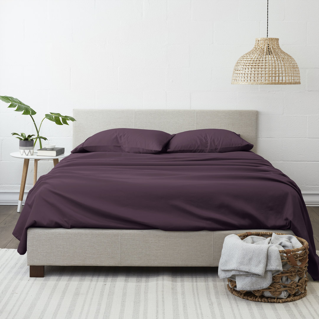 Solid Microfiber Ultra Soft Sheet Set Andover Mills™ Color/Pattern: Purple Size: Full Sheet Set with 2 Pillowcases