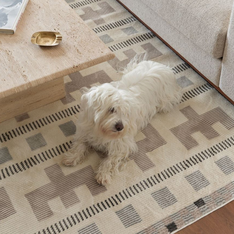 Comb Washable Rug, Rectangle 3'11" x 6'1"