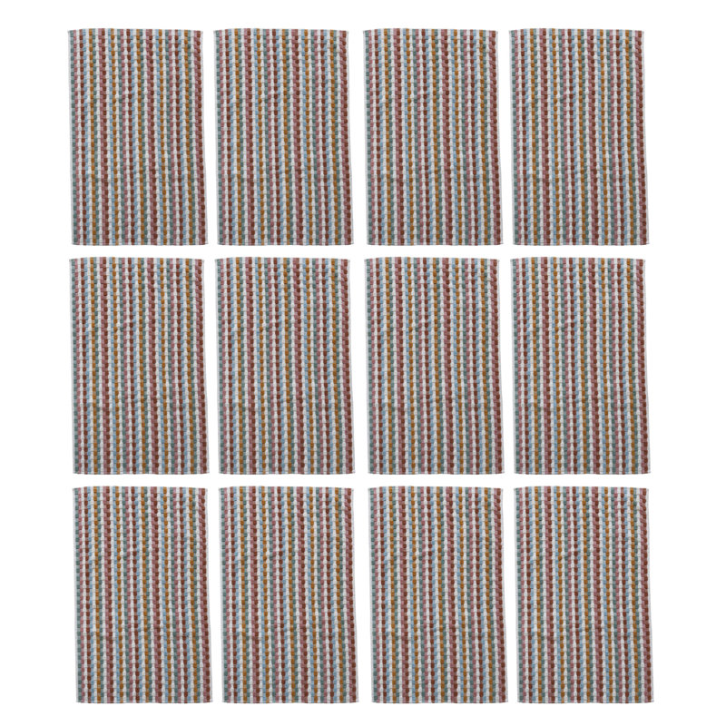 Woven Cotton Terry Rectangular Hand Towel With Geometric Pattern