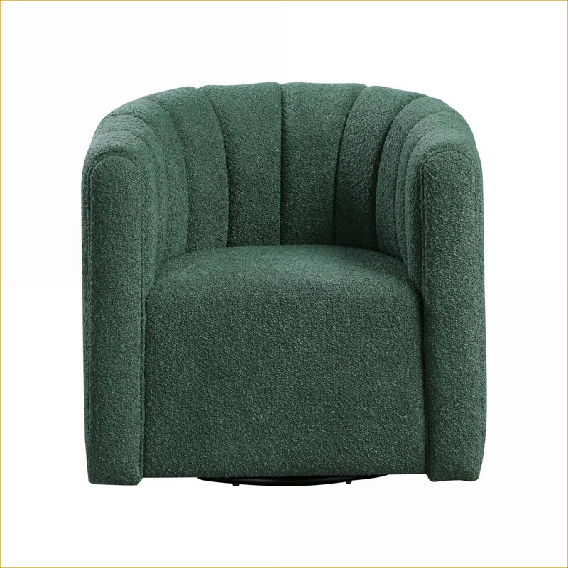 Fauteuil d'appoint pivotant avec repose-pieds Sage Green, Vert