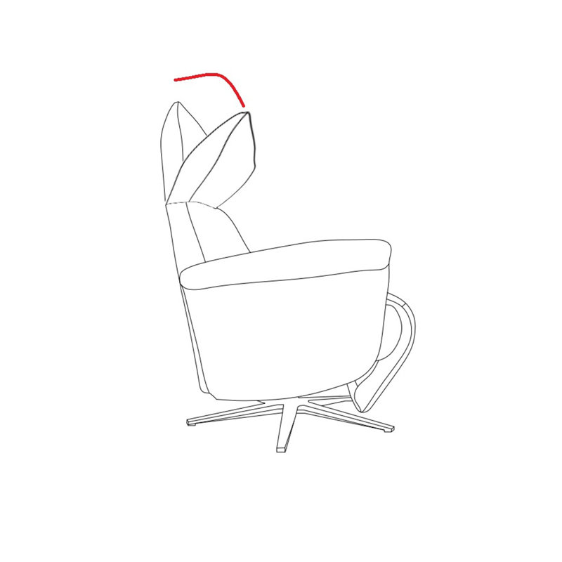 Fauteuil inclinable électrique pivotant en cuir Jernorris, Jaune