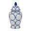 Vase en céramique Cinya et pot de temple décoratif avec couvercle - vase à fleurs élégant pour la décoration intérieure-89110052