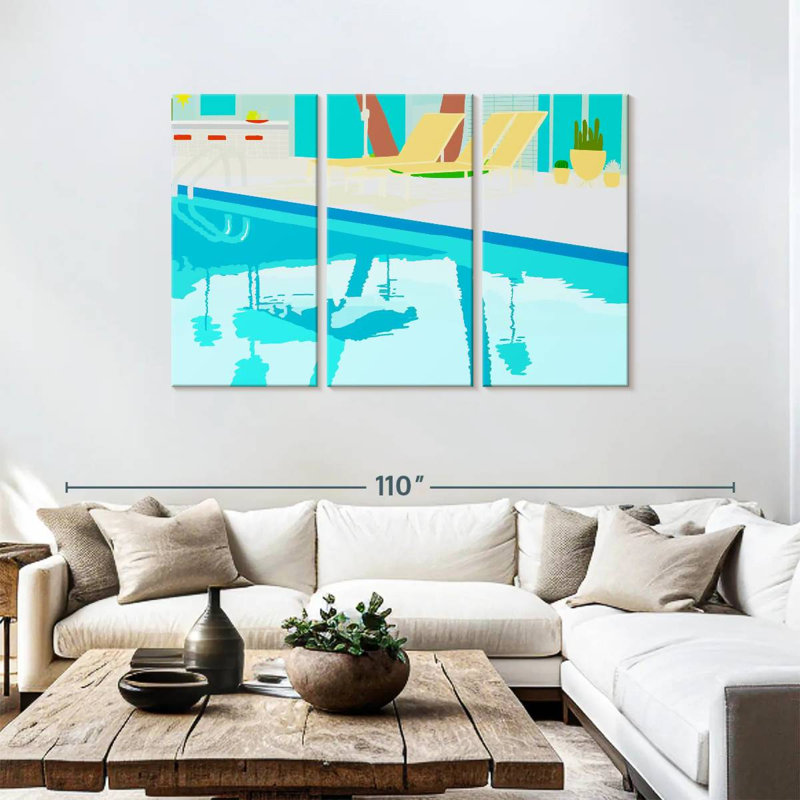 Lilie Poolside, 48" H x 74" W