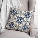 Geometric Indoor/Outdoor Throw Pillow