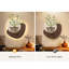Café et blanc, forme libre, peinture sur cristal, art mural-118390574