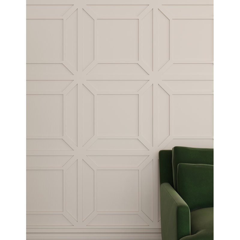 Unfinished White Polyurethane Square Accent Wall Panels