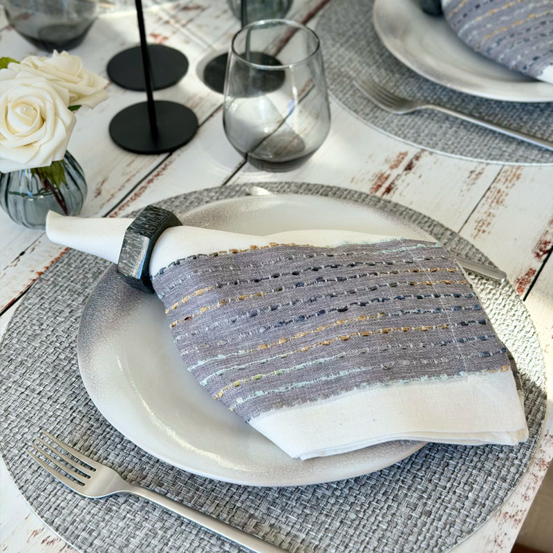 Wicker 15" Rd Mats, Pebble