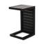 Table d'appoint de patio en aluminium avec cadre extérieur noir mat