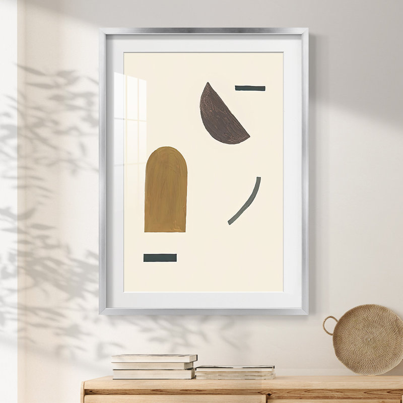 Intraconnecté I - impression encadrée, Argent argent, H 25,5 po x l 17,5 po