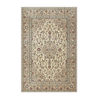 Tapis beige/rouge traditionnel Whitingham