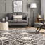 Tapis beige / noir à motif géométrique Jowan-1035116034