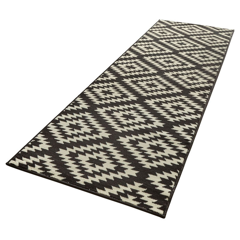 Basic Black Rug, Runner 80 x 400cm