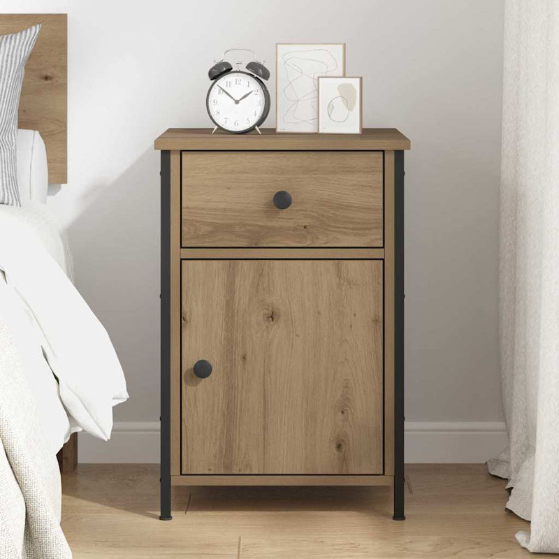 Bedside Cabinet 40 X 42 X 60 Cm Engineered Wood, Old Wood