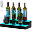Présentoir à whisky lumineux 2 DEL de 20 pouces avec 256 niveaux de couleur, , RF et contrôle, étagère en acrylique pour 10 bouteilles de vin, , 9 modes statiques 22 modes dynamiques,