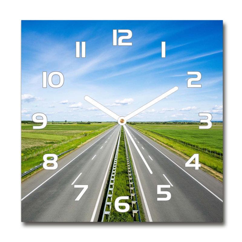 Iconia Glass Wall Clock, White