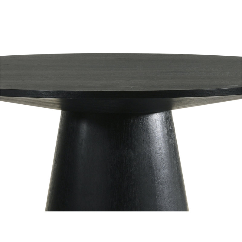 Table de salle à manger noire en bois manufacturé