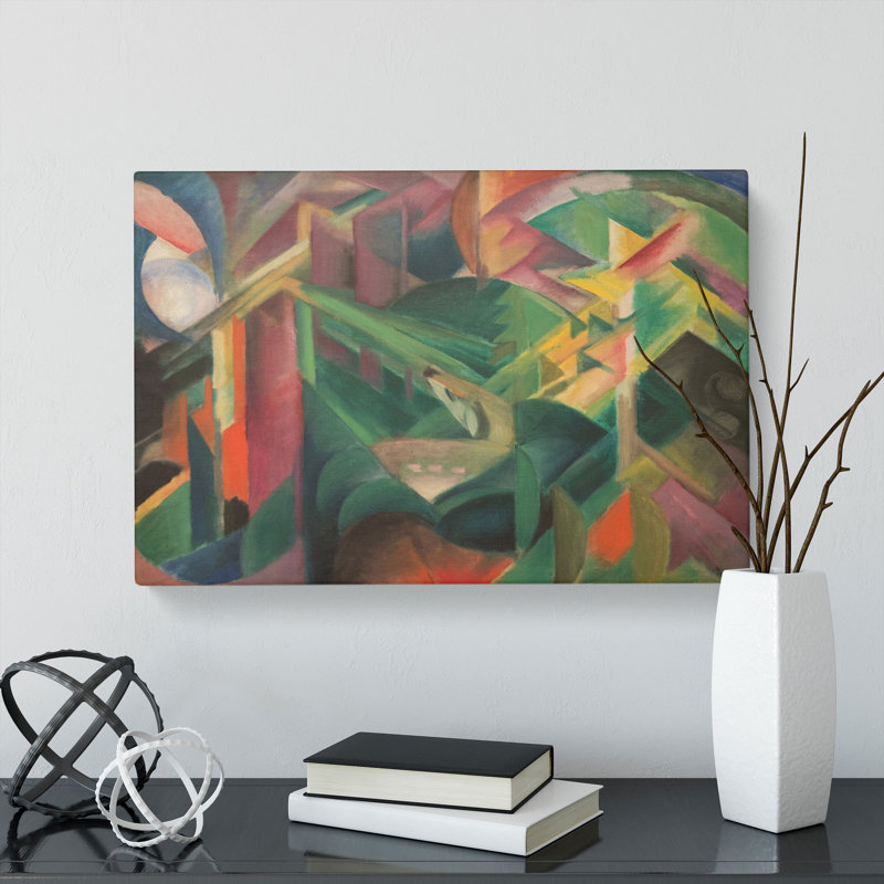 Deer In The Garden By Franz Marc - Wrapped Canvas, 35cm H x 50cm W x 3cm D