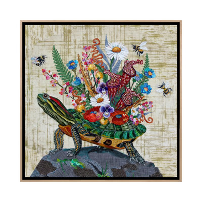 «Plant Red Eared Slider Full», reproduction d'art sur toile encadrée