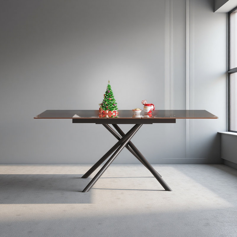 Table de salle à manger rectangulaire 59 po avec rallonge rétractable 59 po
