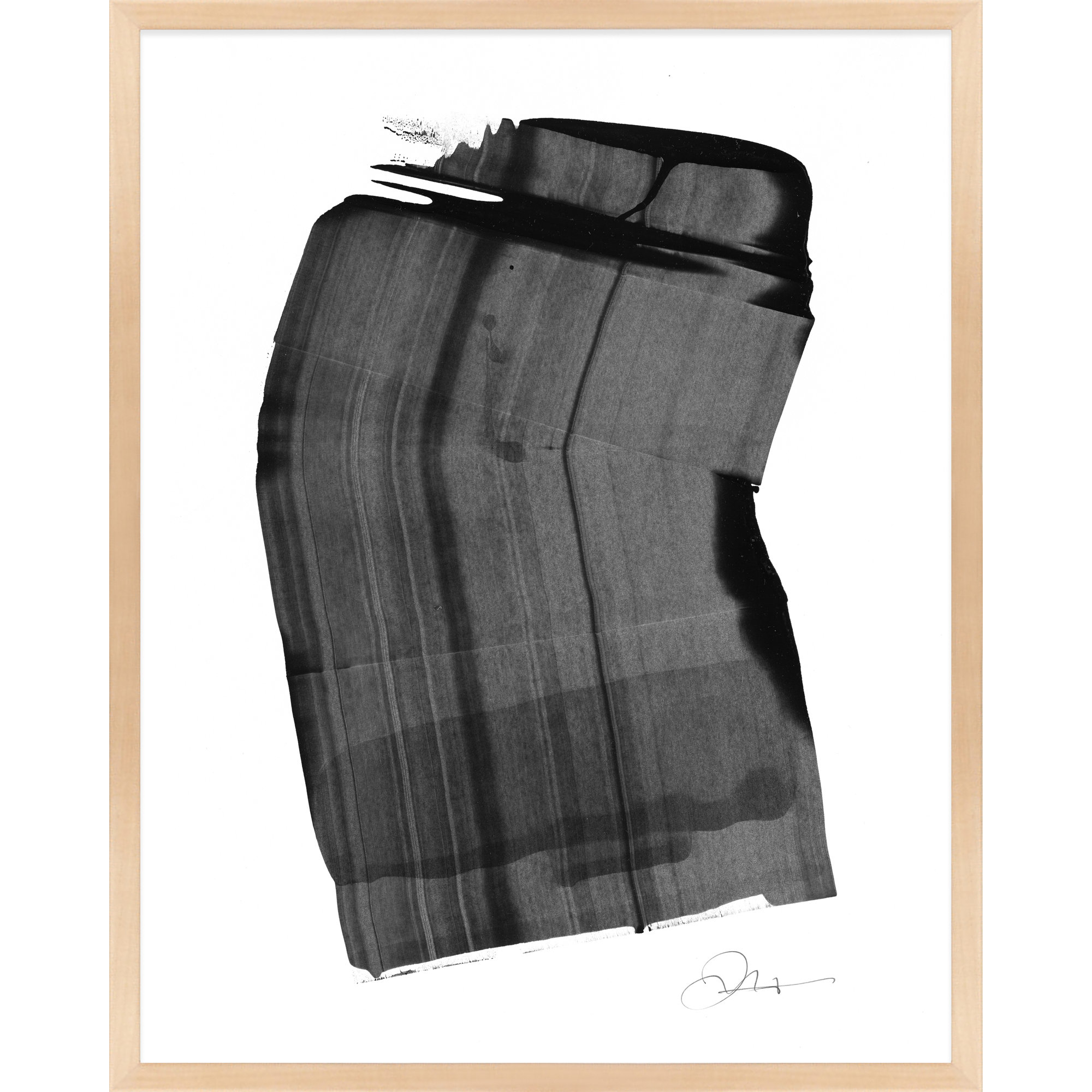 Brushstroke 1 by Jacques Pilon, 25" H x 20" W x 1.25" D, Brown