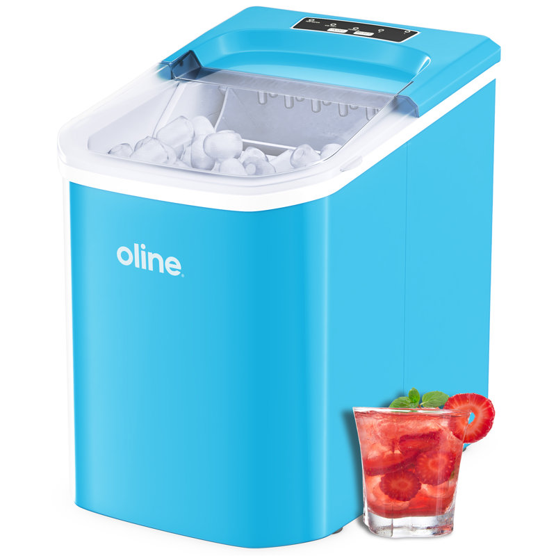 Comptoir électrique portatif autonettoyant avec machine à glaçons Oline, Bleu