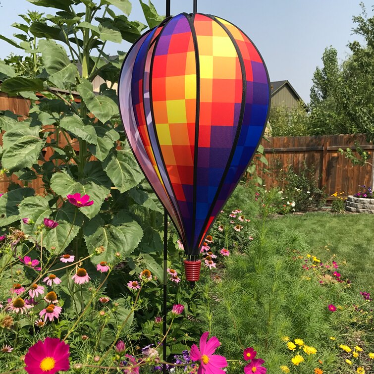 Rainbow Hot Air Balloon Outdoor Hanging Solar LED Lantern